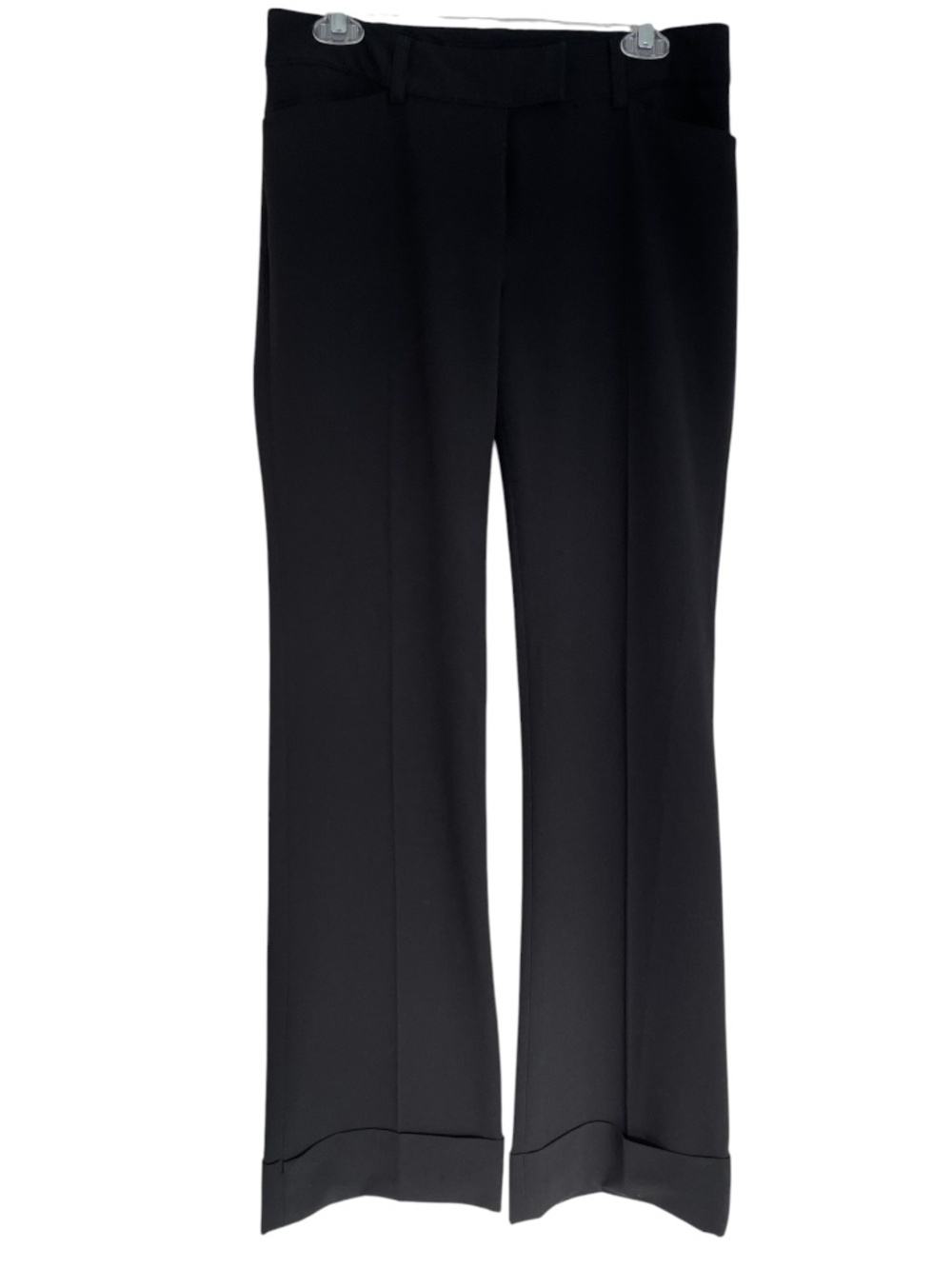 Bedo Size 8 Black Mid-Rise Dress pants Straight Leg with Cuffs
